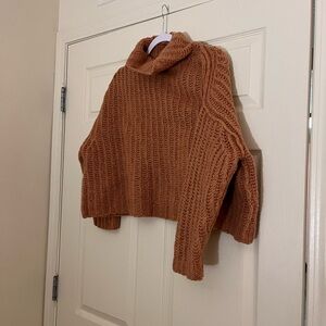 Free People Caramel Cowl Neck Sweater